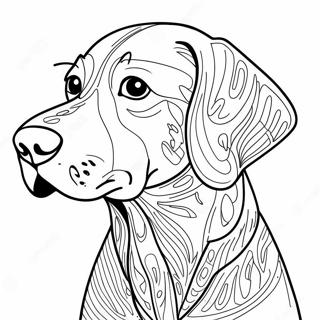 Playful German Shorthaired Pointer Coloring Page 66131-54625