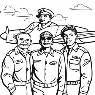 Tuskegee Airmen Coloring Page 66140-54630