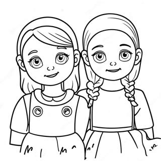 Wednesday And Enid Coloring Page 66150-54636