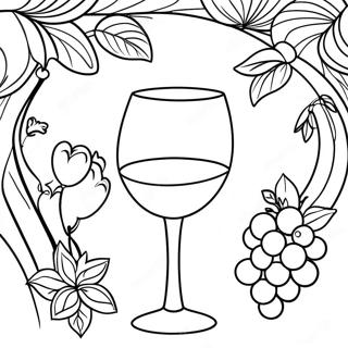 Wine Glass Coloring Page 66160-54642