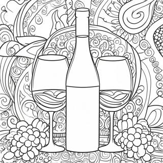 Wine Coloring Pages