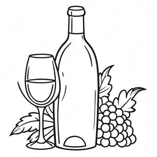 Elegant Wine Bottle Coloring Page 66161-54639