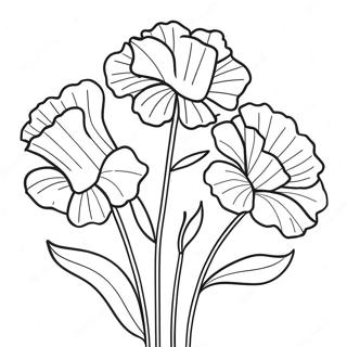 Beautiful Carnation Bouquet Coloring Page 66171-54656