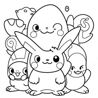 Cute Pokemon Characters Math Coloring Page 66181-54664