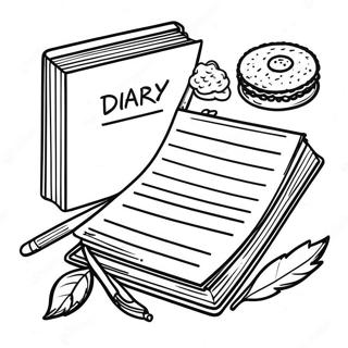 Diary Coloring Pages