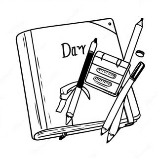 Diary Coloring Page 66200-54678