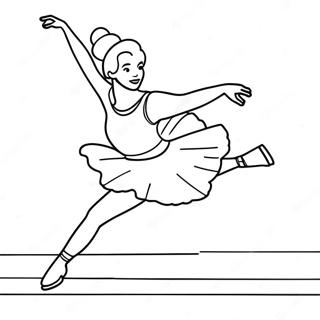 Graceful Ice Skater Coloring Page 6625-5389