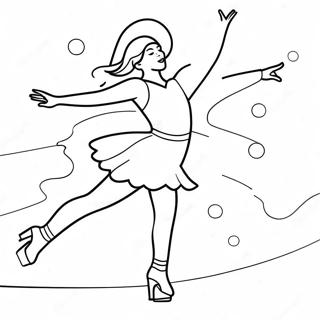 Graceful Ice Skater Coloring Page 6625-5390