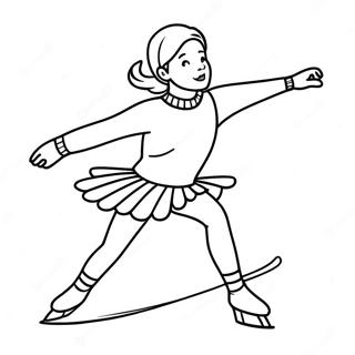 Graceful Ice Skater Coloring Page 6625-5391