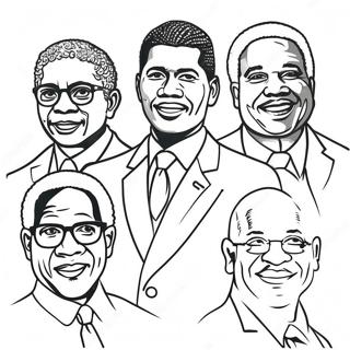 Inspirational Black Leaders Coloring Page 662-529