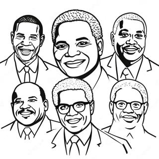 Inspirational Black Leaders Coloring Page 662-530