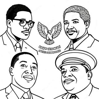 Inspirational Black Leaders Coloring Page 662-531