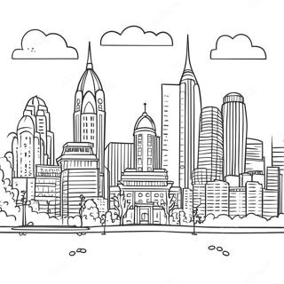 Philadelphia Skyline Coloring Page 66310-54766