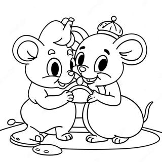 Charming Mice Helping Cinderella Coloring Page 66321-54785