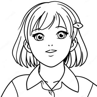 Yandere Simulator Character Coloring Page 66340-54782