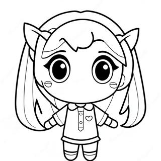 Yandere Simulator Chibi Style Coloring Page 66341-54789