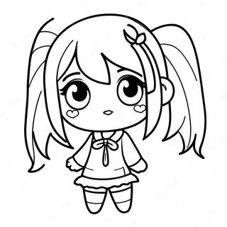 Yandere Simulator Chibi Style Coloring Page 66341-54790