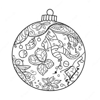 Festive Christmas Stitch Ornament Coloring Page 6635-5397