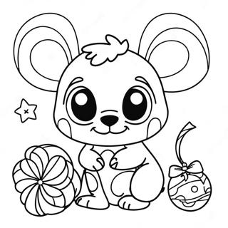 Festive Christmas Stitch Ornament Coloring Page 6635-5398