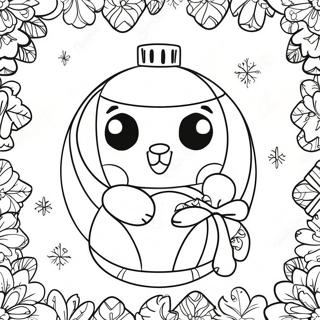 Festive Christmas Stitch Ornament Coloring Page 6635-5399