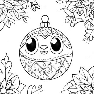 Festive Christmas Stitch Ornament Coloring Page 6635-5400