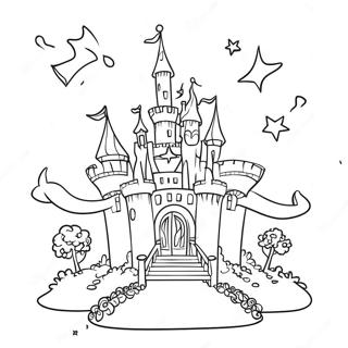 Magical Fairyland Castle Coloring Page 66371-54813