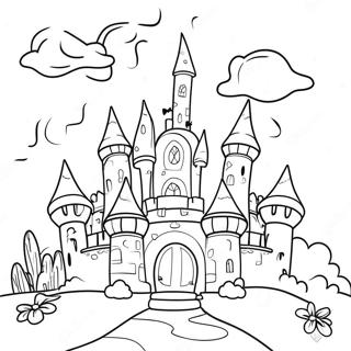 Magical Fairyland Castle Coloring Page 66371-54814