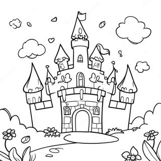 Magical Fairyland Castle Coloring Page 66371-54815