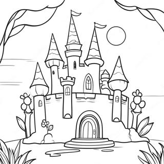 Magical Fairyland Castle Coloring Page 66371-54816