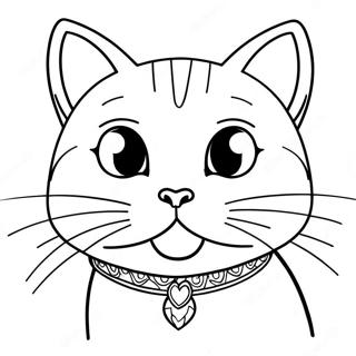 Sassy Cat With Attitude Coloring Page 66381-54841