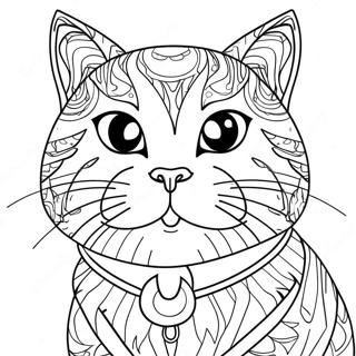 Sassy Cat With Attitude Coloring Page 66381-54844