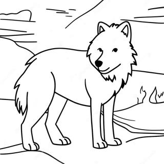 Arctic Wolf Coloring Pages