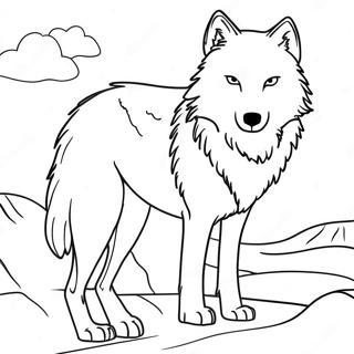 Arctic Wolf Coloring Page 66400-54827