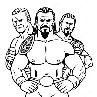 Wwe Superstars In Action Coloring Page 66411-54850