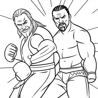 Wwe Superstars In Action Coloring Page 66411-54851