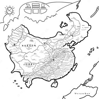 Taiwan Map Coloring Page 66420-54846