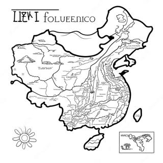 Taiwan Map Coloring Page 66420-54847