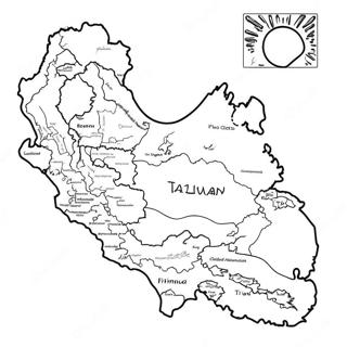 Taiwan Map Coloring Page 66420-54848