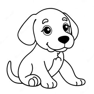 Playful Weimaraner Puppy Coloring Page 66441-54862