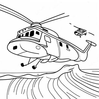 Brave Coast Guard Rescue Coloring Page 66451-54870