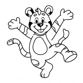 Happy Tigger Jumping Coloring Page 6645-5406