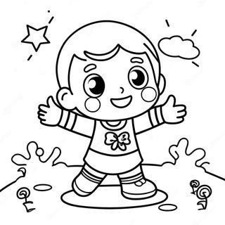 Happy Child Playing Coloring Page 66481-54902