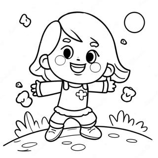 Happy Child Playing Coloring Page 66481-54903