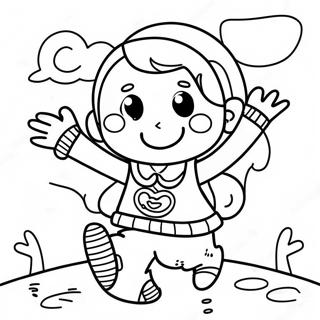 Happy Child Playing Coloring Page 66481-54904