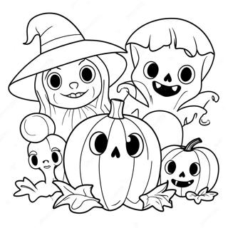 Creepy Halloween Creatures Coloring Page 66491-54906