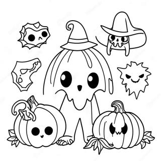 Creepy Halloween Creatures Coloring Page 66491-54907