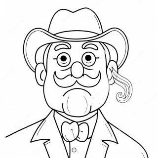 Funny Uncle With Mustache Coloring Page 66501-54917