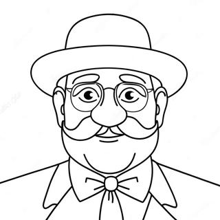 Funny Uncle With Mustache Coloring Page 66501-54918