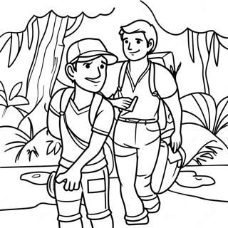 Uncharted Jungle Adventure Coloring Page 66511-54924