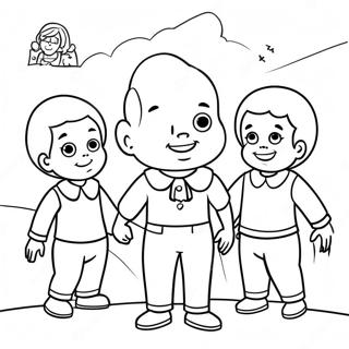 Little Bill Playing With Friends Coloring Page 66521-54934